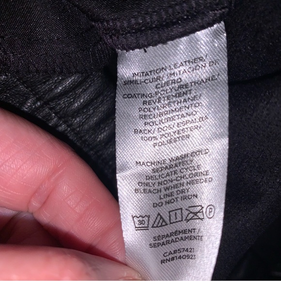 Loft, faux leather cropped pants. Women’s L $11 - Picture 4 of 6